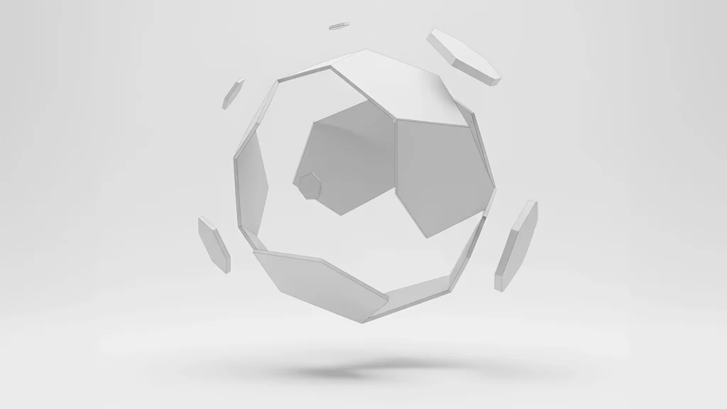 Décomposition abstraite d’un volume géométrique facetté, illustrant une analyse formelle de la structure